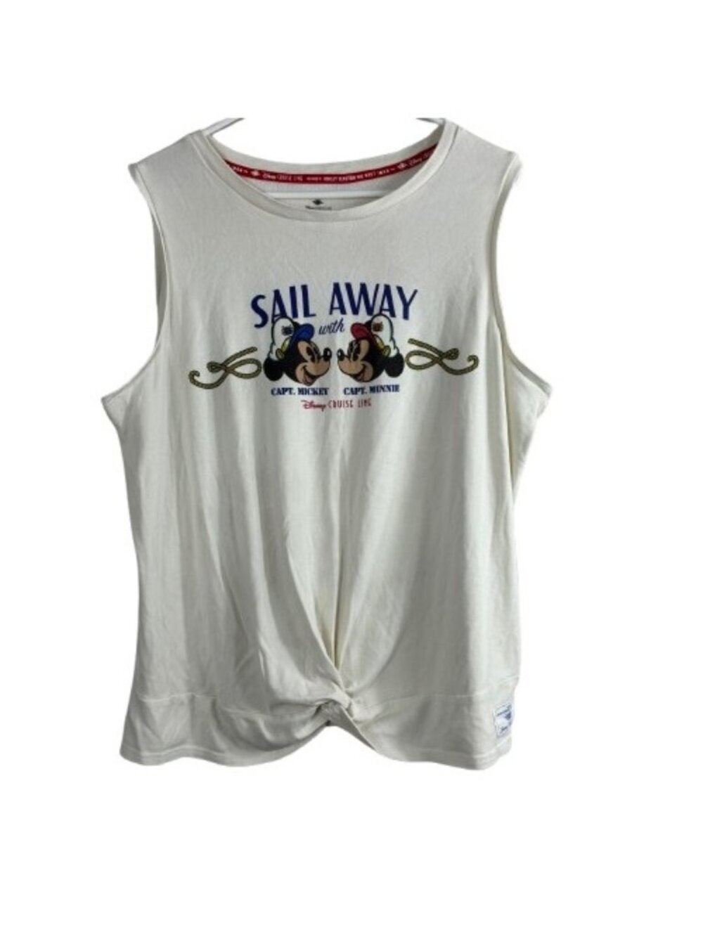 Disney Cruise Line Sail Away Knot-Front Tee Sz 2XL Resort Summer